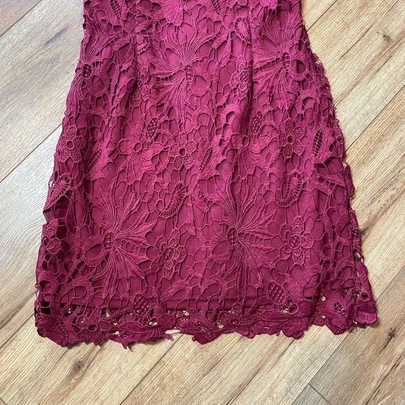 Lulus Uno Dos Lace Burgundy Bodycon Dress - Picture 3 of 10